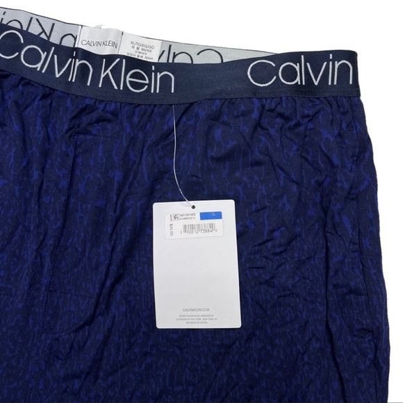 Calvin Klein Ultra Soft Abstract Blue Modal Lounge Jogger Mens Sleepwear XL - Picture 5 of 10